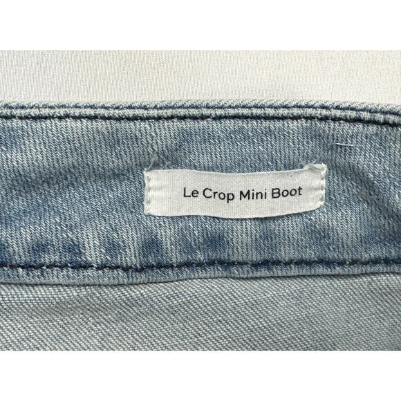 Frame Denim Women's Le Crop Mini Boot Blue Denim Jeans - Size 32 (31x27) - Picture 4 of 5